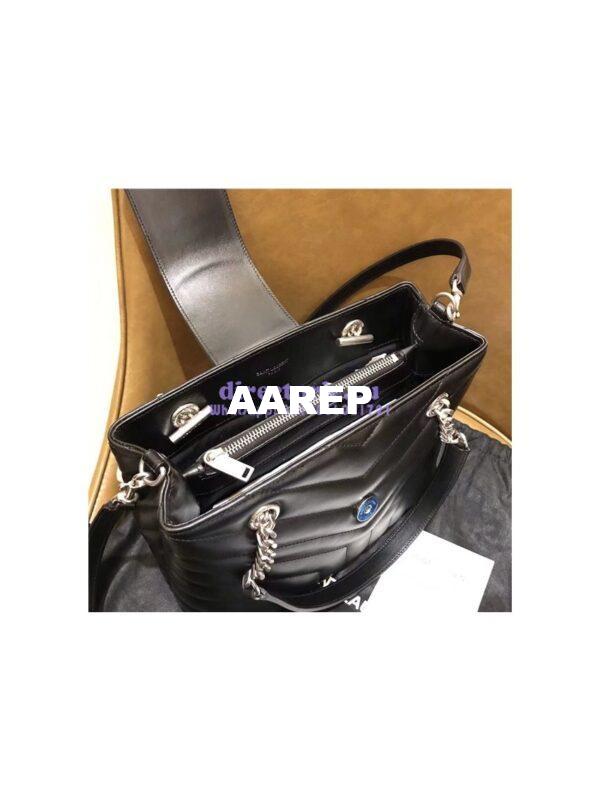 Replica YSL Saint Laurent Small Loulou Shopping Bag In Black “y” Quilted Leather 502717 13