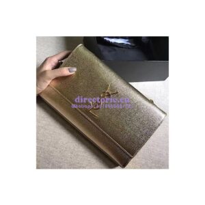 Replica YSL Saint Laurent Classic Medium Kate Satchel In Grained De Poudre Textured Leather Champagne