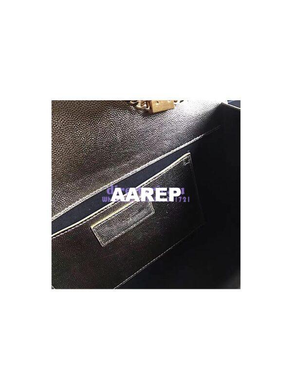 Replica YSL Saint Laurent Classic Medium Kate Satchel In Grained De Poudre Textured Leather Champagne 9
