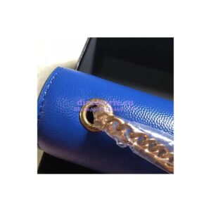 Replica YSL Saint Laurent Classic Medium Kate Satchel In Grained De Poudre Textured Leather Blue 2