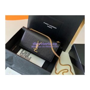 Replica YSL Saint Laurent Classic Medium Kate Satchel In Grained De Poudre Textured Leather Black