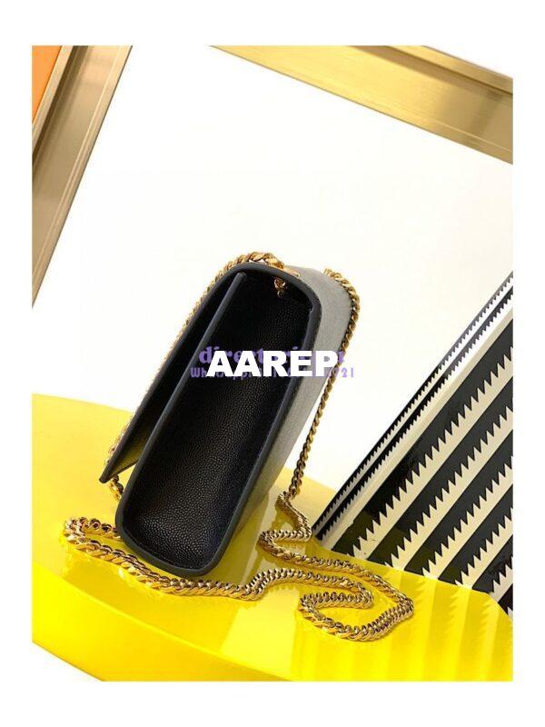 Replica YSL Saint Laurent Classic Medium Kate Satchel In Grained De Poudre Textured Leather Black 5