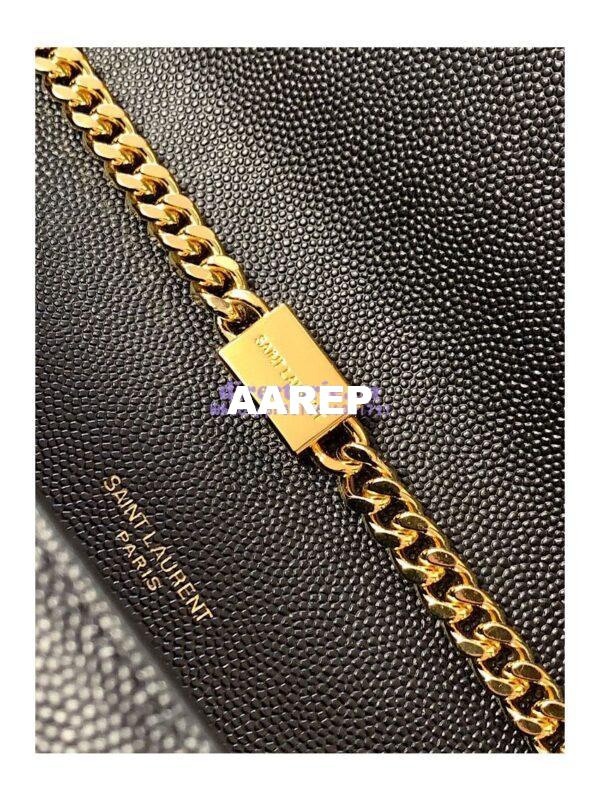 Replica YSL Saint Laurent Classic Medium Kate Satchel In Grained De Poudre Textured Leather Black 8