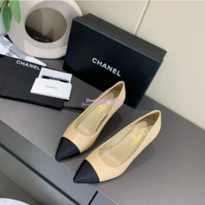 Replica Chanel 20s Ballerina Lambskin Pumps G35802 Beige