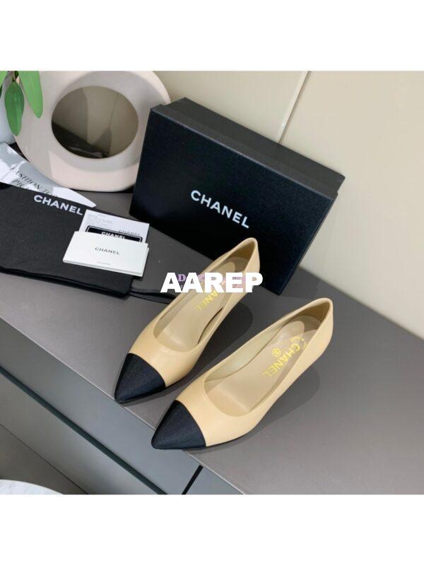 Replica Chanel 20s Ballerina Lambskin Pumps G35802 Beige 3