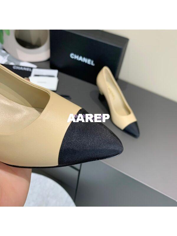 Replica Chanel 20s Ballerina Lambskin Pumps G35802 Beige 9