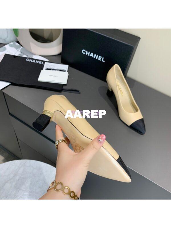 Replica Chanel 20s Ballerina Lambskin Pumps G35802 Beige 10
