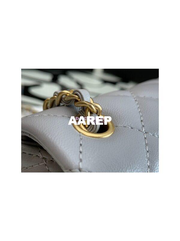 Replica Chanel Lambskin Charm Strap Flap Bag AS1787 Grey 4