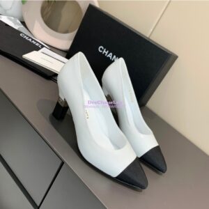 Replica Chanel 20s Ballerina Lambskin Pumps G35802 White 2