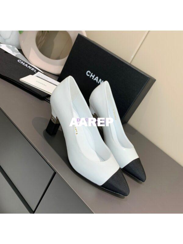 Replica Chanel 20s Ballerina Lambskin Pumps G35802 White 4