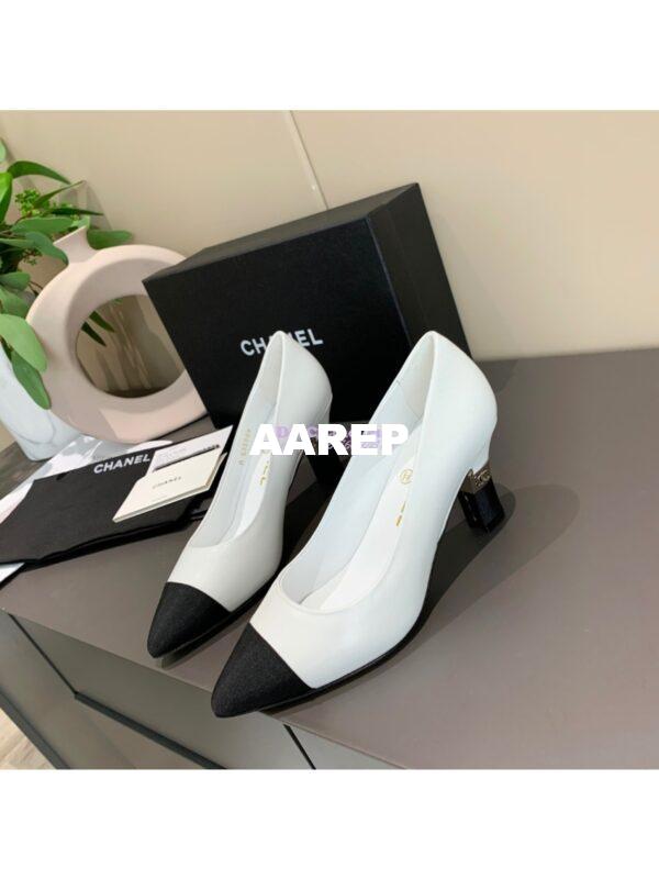 Replica Chanel 20s Ballerina Lambskin Pumps G35802 White 5
