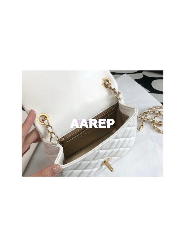 Replica Chanel Lambskin Flap Bag AS1786 White 8