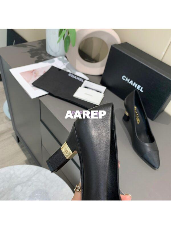Replica Chanel 20s Ballerina Lambskin Pumps G35802 Black 4