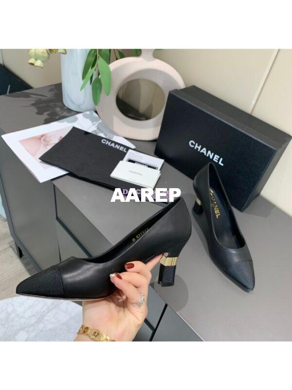 Replica Chanel 20s Ballerina Lambskin Pumps G35802 Black 6
