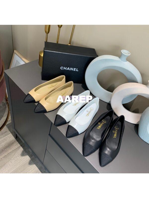Replica Chanel 20s Ballerina Lambskin Flat G35800 White 3