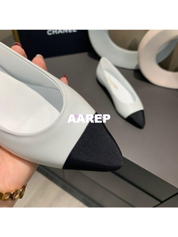 Replica Chanel 20s Ballerina Lambskin Flat G35800 White 9