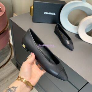 Replica Chanel 20s Ballerina Lambskin Flat G35800 Black