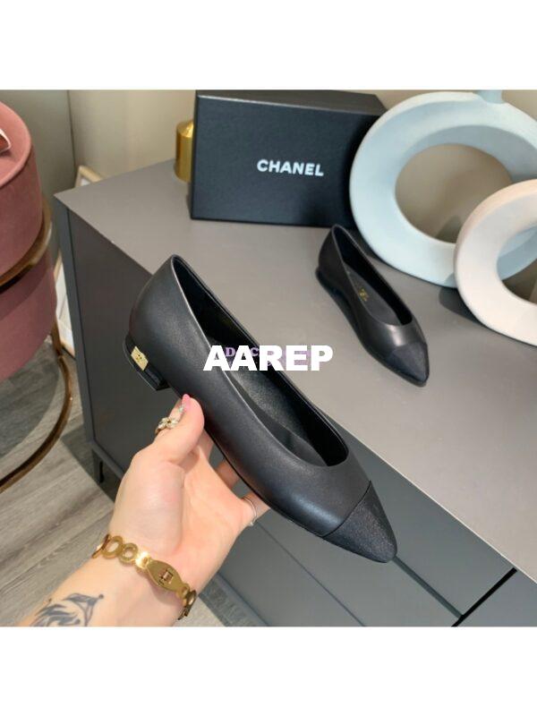 Replica Chanel 20s Ballerina Lambskin Flat G35800 Black