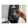 Replica Chanel Flap Phone Holder With Chain in Lambskin with Enamel Handle AP2946 Black