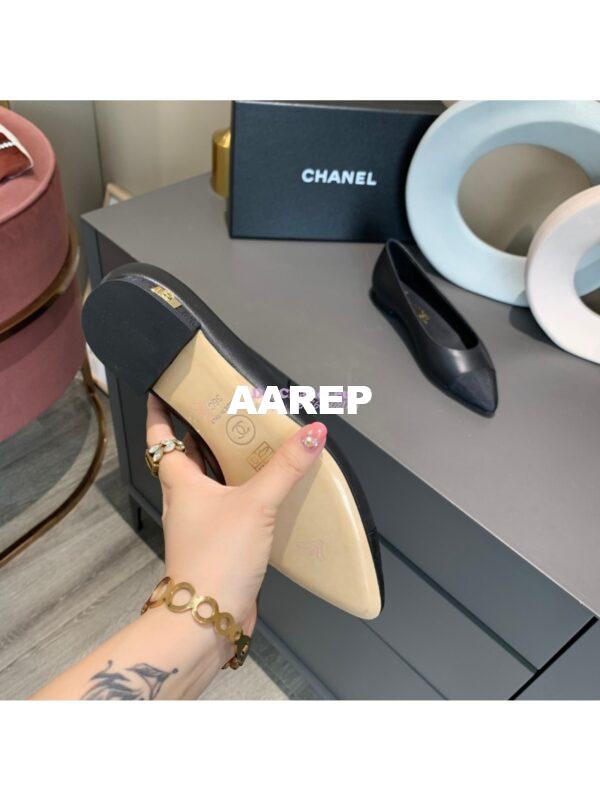 Replica Chanel 20s Ballerina Lambskin Flat G35800 Black 7