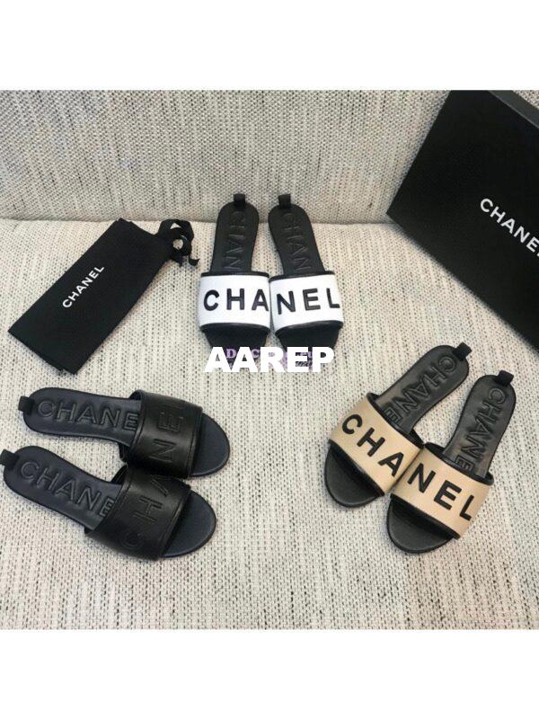 Replica Chanel 20AW Mules Lambskin G08229 White 3