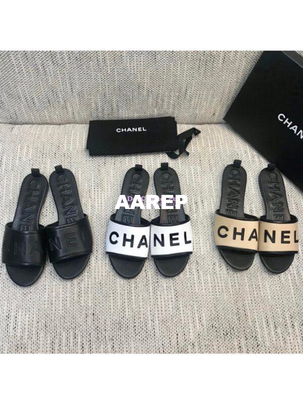 Replica Chanel 20AW Mules Lambskin G08229 White 4