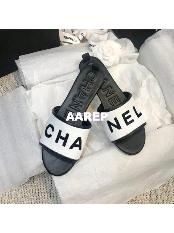 Replica Chanel 20AW Mules Lambskin G08229 White 5