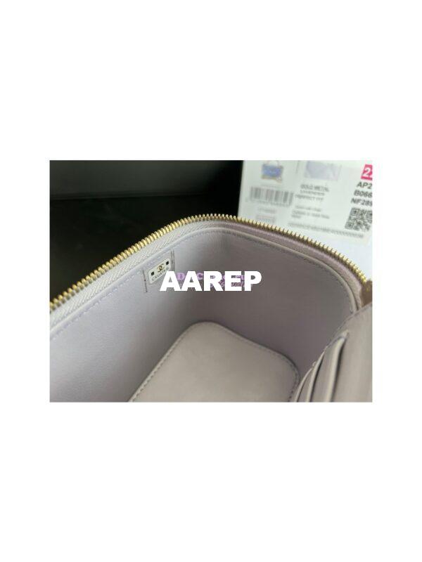 Replica Chanel New 22A Lambskin Vanity With Chain and Top Handle AP2199 Light Purple 9