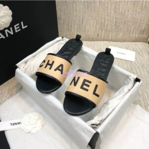 Replica Chanel 20AW Mules Lambskin G08229 Beige 2