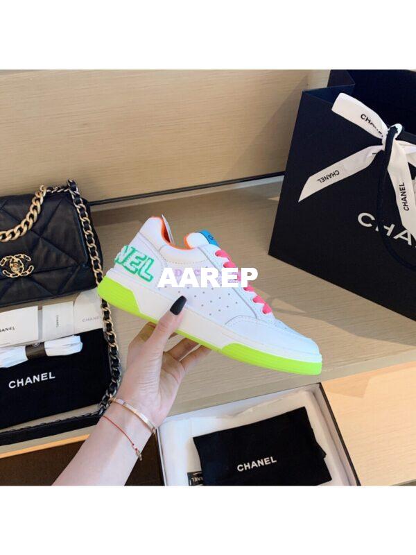 Replica Chanel Trainers Calfskin Sneakers G35934 Multicolor Pink 6