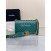 Replica Chanel Medium Boy in Chevron Grained Calfskin with Shining Hardware 67086 Chalk