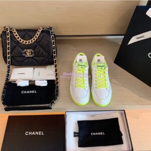 Replica Chanel Trainers Calfskin Sneakers G35934 Yellow
