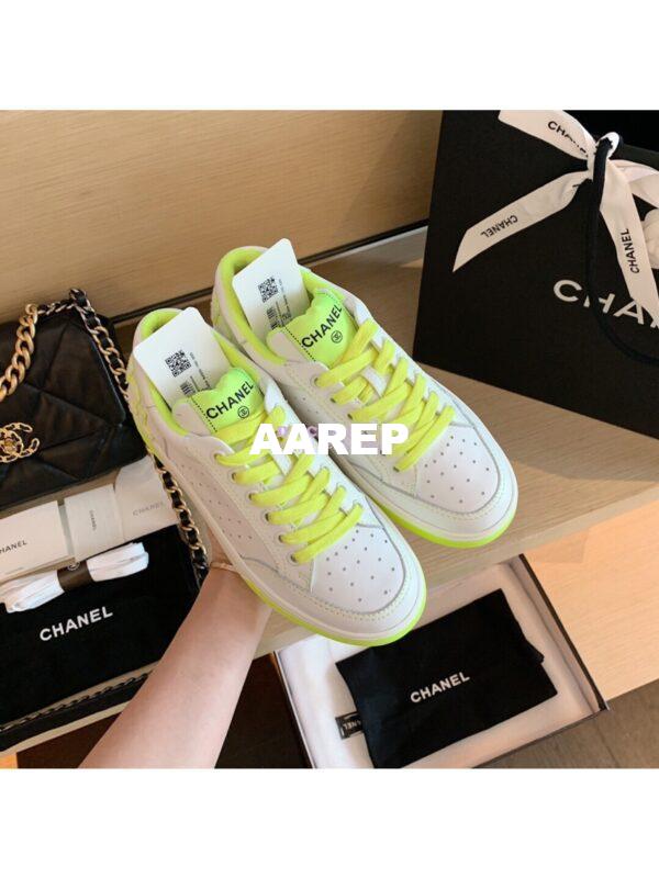 Replica Chanel Trainers Calfskin Sneakers G35934 Yellow 3