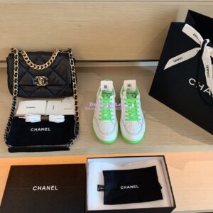 Replica Chanel Trainers Calfskin Sneakers G35934 Green