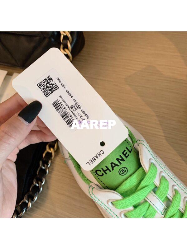 Replica Chanel Trainers Calfskin Sneakers G35934 Green 10