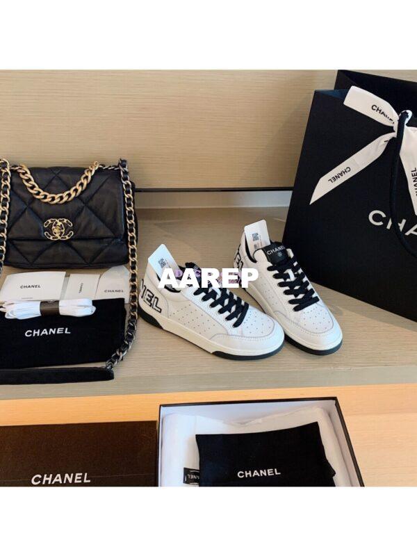 Replica Chanel Trainers Calfskin Sneakers G35934 Black 4