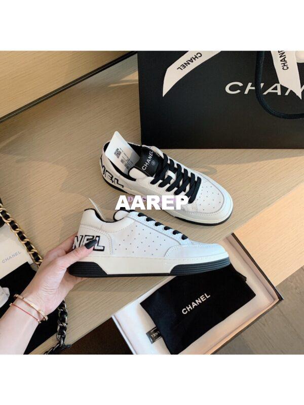 Replica Chanel Trainers Calfskin Sneakers G35934 Black 6