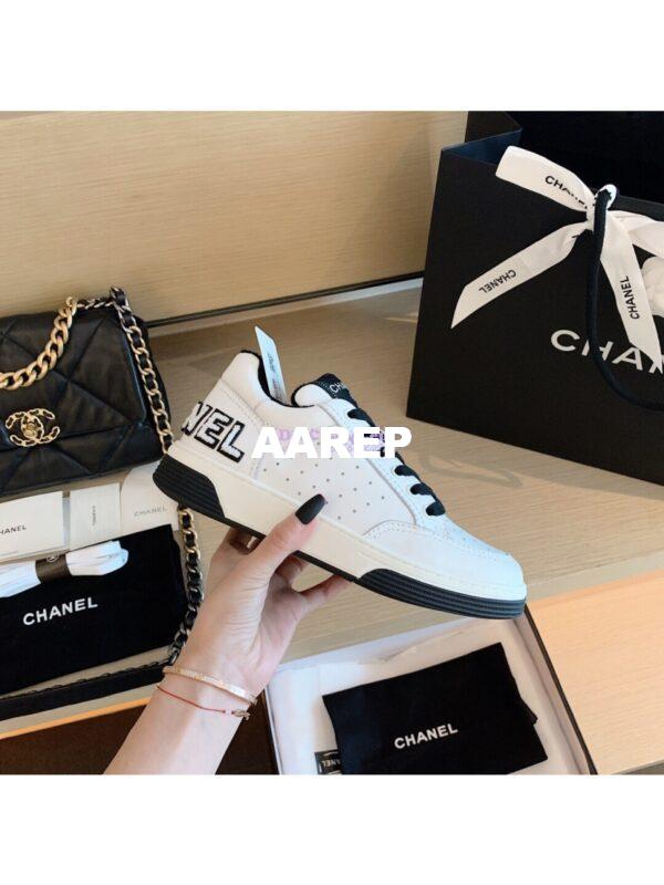 Replica Chanel Trainers Calfskin Sneakers G35934 Black 7