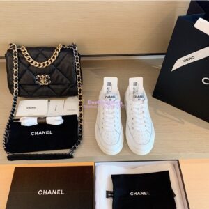 Replica Chanel Trainers Calfskin Sneakers G35934 White