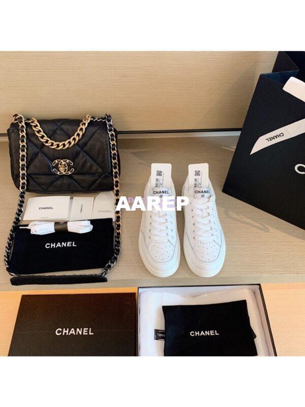 Replica Chanel Trainers Calfskin Sneakers G35934 White