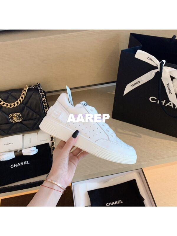 Replica Chanel Trainers Calfskin Sneakers G35934 White 6