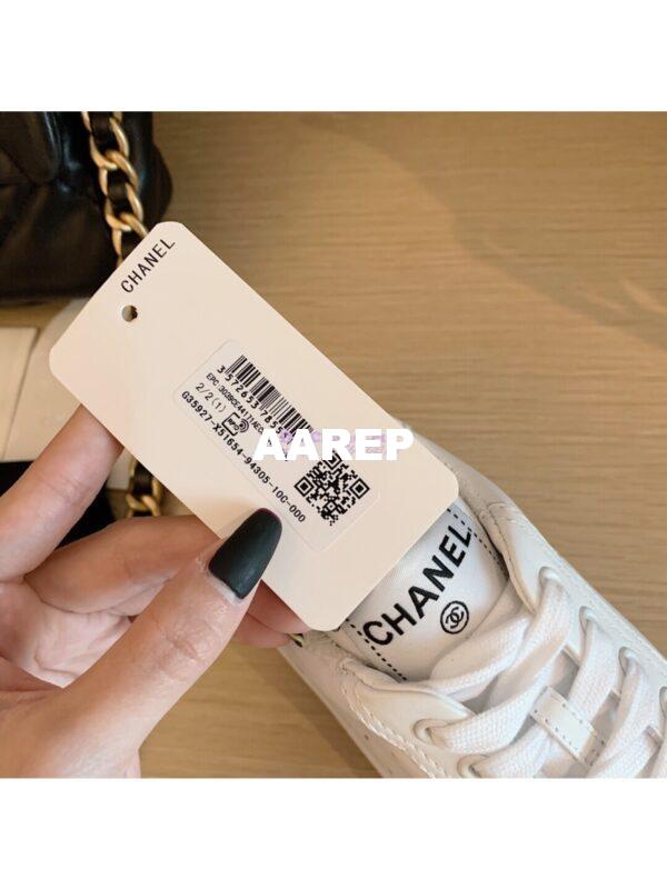 Replica Chanel Trainers Calfskin Sneakers G35934 White 7
