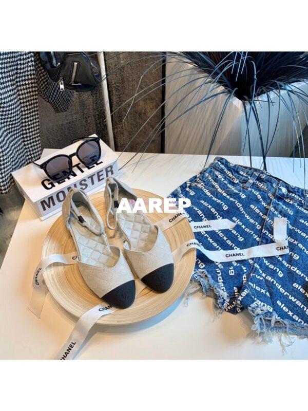 Replica Chanel Mary Janes G36048 Suede Calfskin Grey