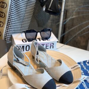 Replica Chanel Mary Janes G36048 Suede Calfskin Grey 2
