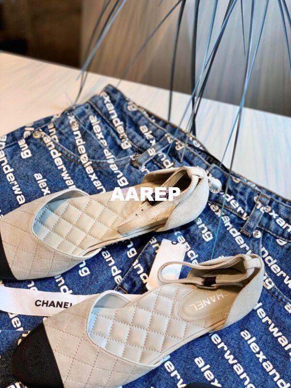 Replica Chanel Mary Janes G36048 Suede Calfskin Grey 3