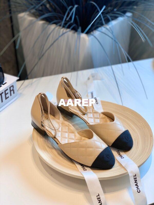 Replica Chanel Mary Janes G36048 Lambskin Beige