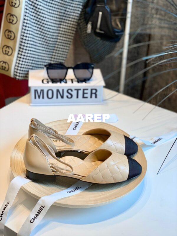 Replica Chanel Mary Janes G36048 Lambskin Beige 3
