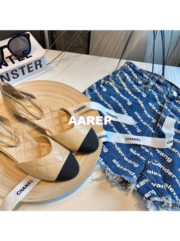 Replica Chanel Mary Janes G36048 Lambskin Beige 6