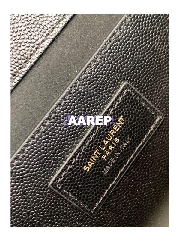 Replica YSL Saint Laurent Classic Medium Kate Satchel In Grained De Poudre Textured Leather Black 10
