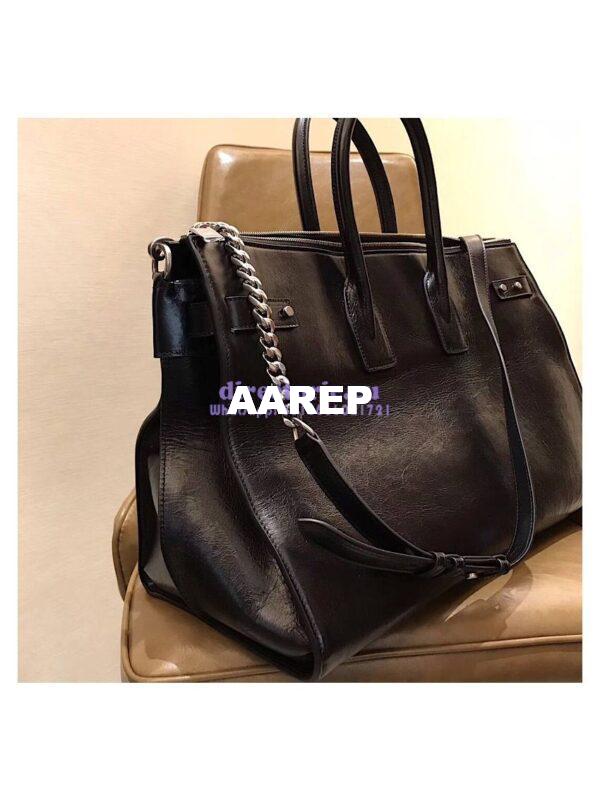 Replica YSL Saint Laurent Sac De Jour Souple 36 Duffle Bag In Black Moroder Leather
